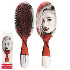 Brushworx Artists and Models Cushion Hair Brush Big Red