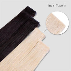WAHS Hair Extensions - Seamless Tape Hair Extensions # 4 Golden Brown (22inch/100g)