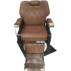 WAHS Barber Chair Model: B-9237 Diamond Stitched Fabric (Brown)