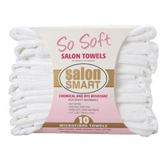 Salon Smart So Soft Microfibre Salon Towels - White, 10pk