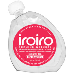 Iroiro Semi-Permanent Hair Colour 330 Neon Red UV Reactive 118ml