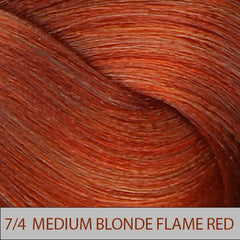 Aura Permanent Hair Colour 7.4 -Medium Blonde Flame Red 100ml