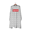 WAHS Supreme Print Barber Cape White - WAHairSuppliers