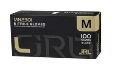 JRL Black Nitrile Gloves - Medium - 100 Pack