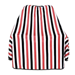 The Shave Factory Black Red White Stripe Barber Cape