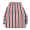 The Shave Factory Black Red White Stripe Barber Cape - WAHairSuppliers