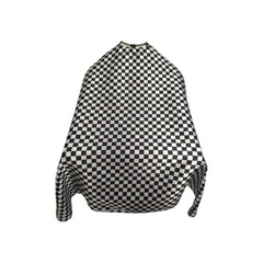 The Shave Factory Barber Cape - Black And White Checker