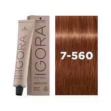 Schwarzkopf Igora Royal Permanent Colour Absolutes 7-560 Medium Blonde Gold Chocolate Natural 60ml