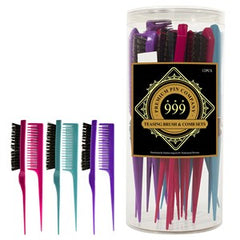 Premium Pin Company 999 Teasing Brush and Comb Duo Purple