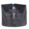 WAHS Barber Cape Black with Scissor Design - WAHairSuppliers