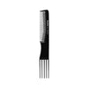 Dateline Professional Black Celcon 301R Plastic Teasing Comb - 20cm - WAHairSuppliers