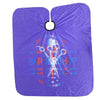 WAHS Barber Cape Blue with Scissor Design - WAHairSuppliers