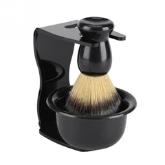 WAHS Shaving Brush, Holder, Razor and Bowl Set black