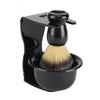 WAHS Shaving Brush, Holder, Razor and Bowl Set black - WAHairSuppliers