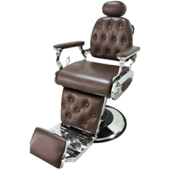 WAHS Barber Chair Model: B-9255B (Brown & Silver)