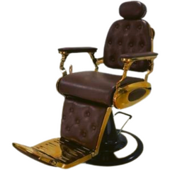 WAHS Barber Chair Model: B-9255 (Brown & Gold)