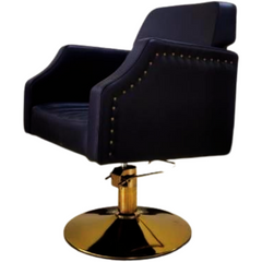 WAHS Hairdresser Chair Model: H-7166 (Black & Gold)