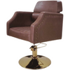 WAHS Hairdresser Chair Model: H-7166 (Brown & Gold) - WAHairSuppliers