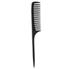 WAHS Wide Tooth Tail Comb - Black - WAHairSuppliers