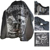 WAHS Barber Cape Black and White Barber Skull Design - WAHairSuppliers